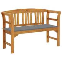  Garden Bench with Cushion 120 cm Solid Acacia Wood