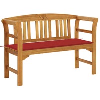  Garden Bench with Cushion 120 cm Solid Acacia Wood