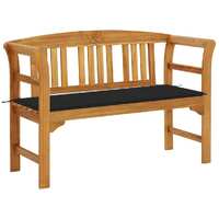  Garden Bench with Cushion 120 cm Solid Acacia Wood