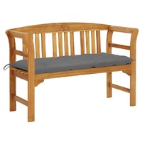  Garden Bench with Cushion 120 cm Solid Acacia Wood