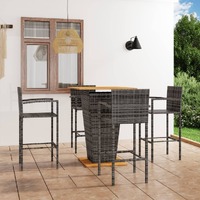  5 Piece Garden Bar Set Grey