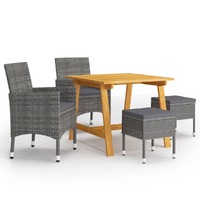  5 Piece Garden Dining Set Grey
