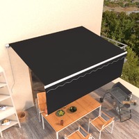  Manual Retractable Awning with Blind 4x3m Anthracite