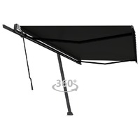  Freestanding Manual Retractable Awning 500x300 cm Anthracite