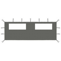  Gazebo Sidewall with Windows 6x2 m Anthracite