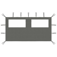  Gazebo Sidewall with Windows 4x2 m Anthracite