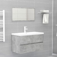  Bathroom Furniture Set Concrete Grey Engineered Wood