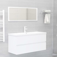  Bathroom Furniture Set White Engineered Wood
