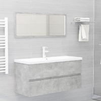  Bathroom Furniture Set Concrete Grey Engineered Wood