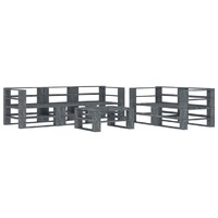  6 Piece Garden Pallet Lounge Set Wood Grey
