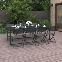  9 Piece Outdoor Dining Set Steel