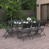  9 Piece Outdoor Dining Set Steel