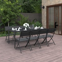  9 Piece Outdoor Dining Set Steel