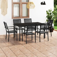  7 Piece Outdoor Dining Set Steel
