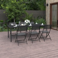  7 Piece Outdoor Dining Set Steel