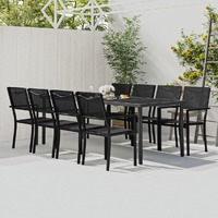  9 Piece Outdoor Dining Set Steel