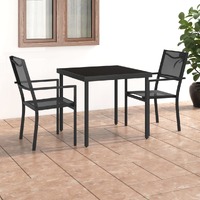  3 Piece Outdoor Dining Set Steel
