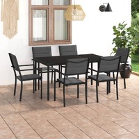  7 Piece Outdoor Dining Set Steel