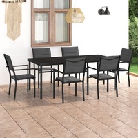  7 Piece Outdoor Dining Set Steel