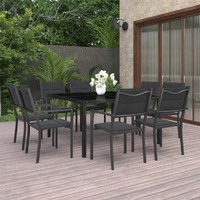  9 Piece Outdoor Dining Set Steel