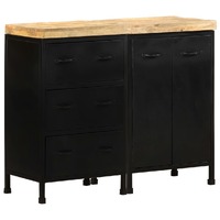  Sideboard with 3 Drawers and 2 Doors Rough Mango Wood