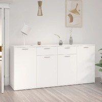 Sideboard White 160x36x75 cm Engineered Wood