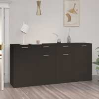  Sideboard Black 160x36x75 cm Engineered Wood