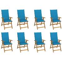  Folding Garden Chairs with Cushions 8 pcs Solid Wood Acacia
