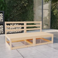  Garden 2-Seater Sofa Solid Pinewood