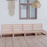  Garden 4-Seater Sofa Solid Pinewood