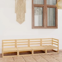  Garden 4-Seater Sofa Solid Pinewood