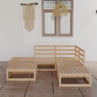  6 Piece Garden Lounge Set Solid Pinewood