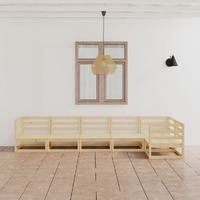  6 Piece Garden Lounge Set Solid Pinewood