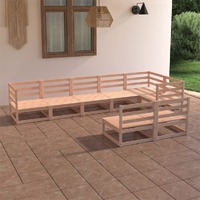  8 Piece Garden Lounge Set Solid Pinewood