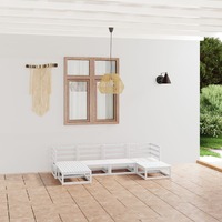  6 Piece Garden Lounge Set Solid Pinewood
