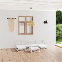  7 Piece Garden Lounge Set Solid Pinewood