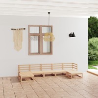  7 Piece Garden Lounge Set Solid Pinewood