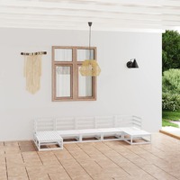  7 Piece Garden Lounge Set Solid Pinewood