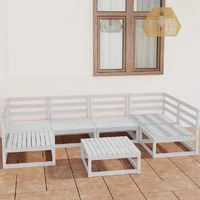  7 Piece Garden Lounge Set Solid Pinewood