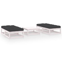  5 Piece Garden Lounge Set with Cushions Solid Pinewood