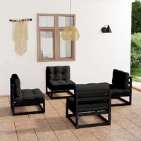  4 Piece Garden Lounge Set with Cushions Solid Pinewood
