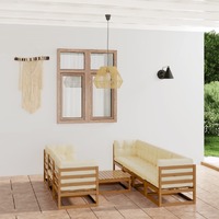  8 Piece Garden Lounge Set with Cushions Solid Pinewood