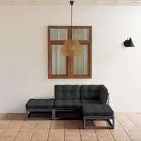  4 Piece Garden Lounge Set with Cushions Solid Pinewood