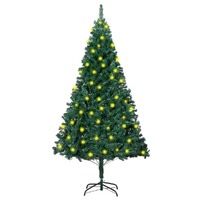  Artificial Pre-lit Christmas Tree with Thick Branches Green 180 cm