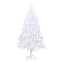  Artificial Pre-lit Christmas Tree with Thick Branches White 120 cm