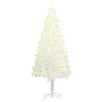  Artificial Pre-lit Christmas Tree White 180 cm