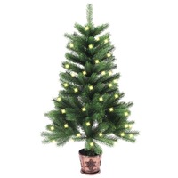  Artificial Pre-lit Christmas Tree 65 cm Green