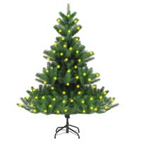  Nordmann Fir Artificial Pre-lit Christmas Tree Green 180 cm