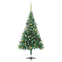  Artificial Pre-lit Christmas Tree with Ball Set 210 cm 910 Branches