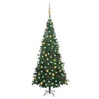  Artificial Pre-lit Christmas Tree with Ball Set L 240 cm Green